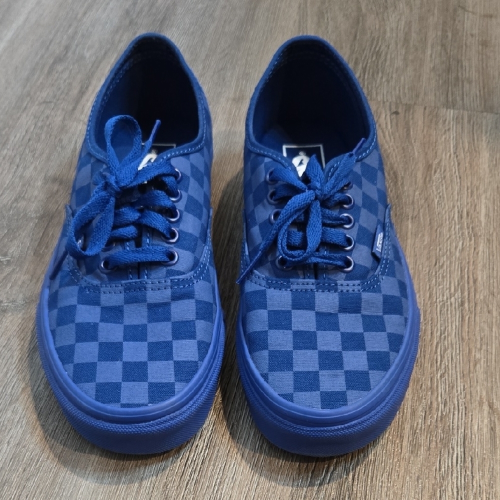 Blue Checkered Vans Sneakers